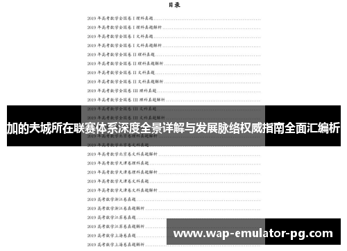 加的夫城所在联赛体系深度全景详解与发展脉络权威指南全面汇编析